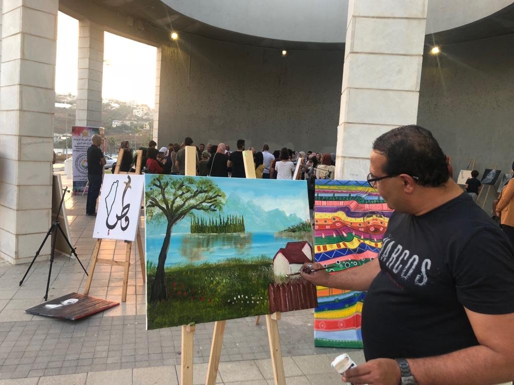 ام الفحم: معرض فنّي ضد العنف بمشاركة رئيس البلديّة والنائب جبارين -5