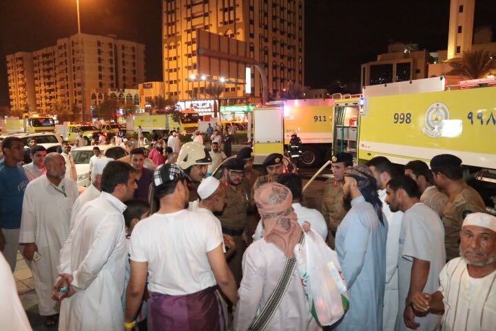 إجلاء 600 حاج إثر حريق بفندق في مكة-1