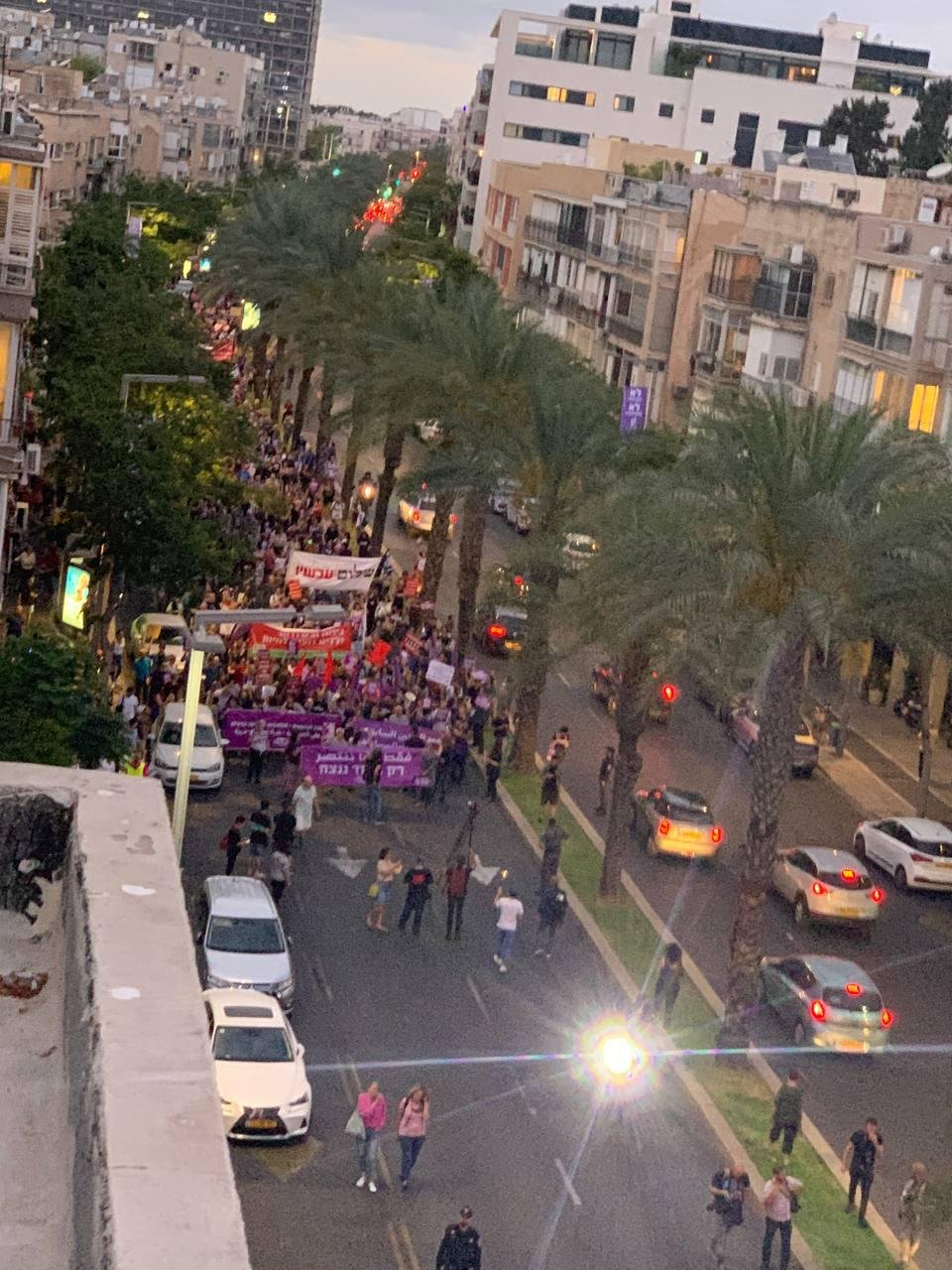 مظاهرة عربية يهودية ضخمة في تل أبيب ضد الاحتلال وحصار غزة-2