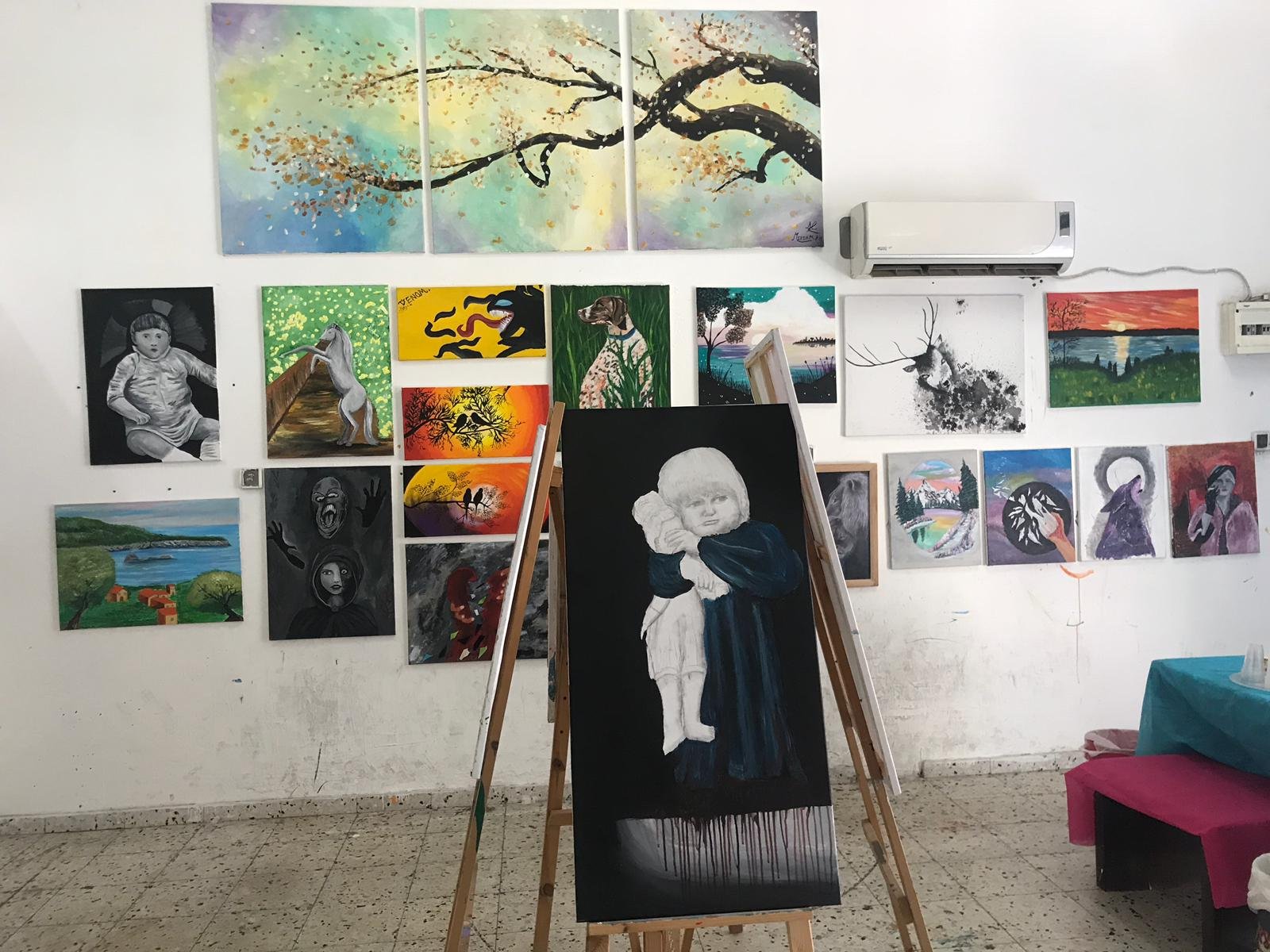 يافة الناصرة: افتتاح معرض للفن التشكيلي بمركز المرسم-6