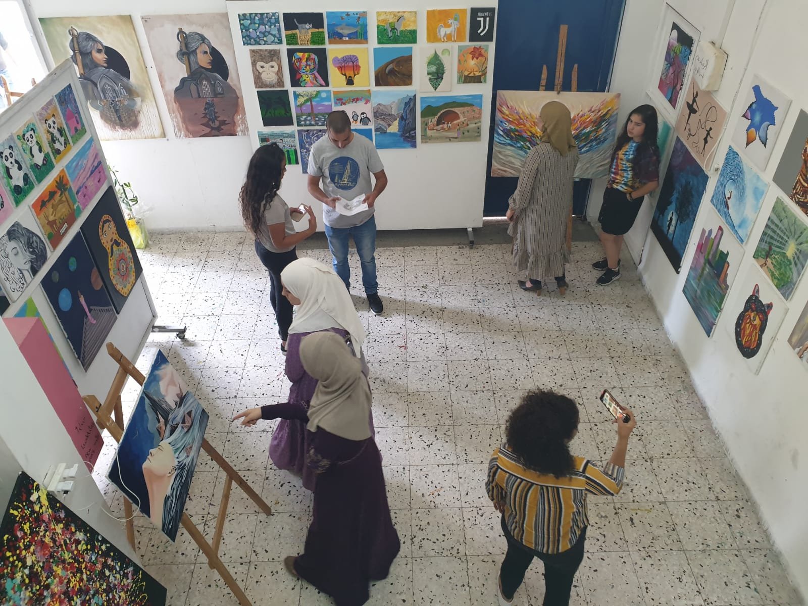 يافة الناصرة: افتتاح معرض للفن التشكيلي بمركز المرسم-11
