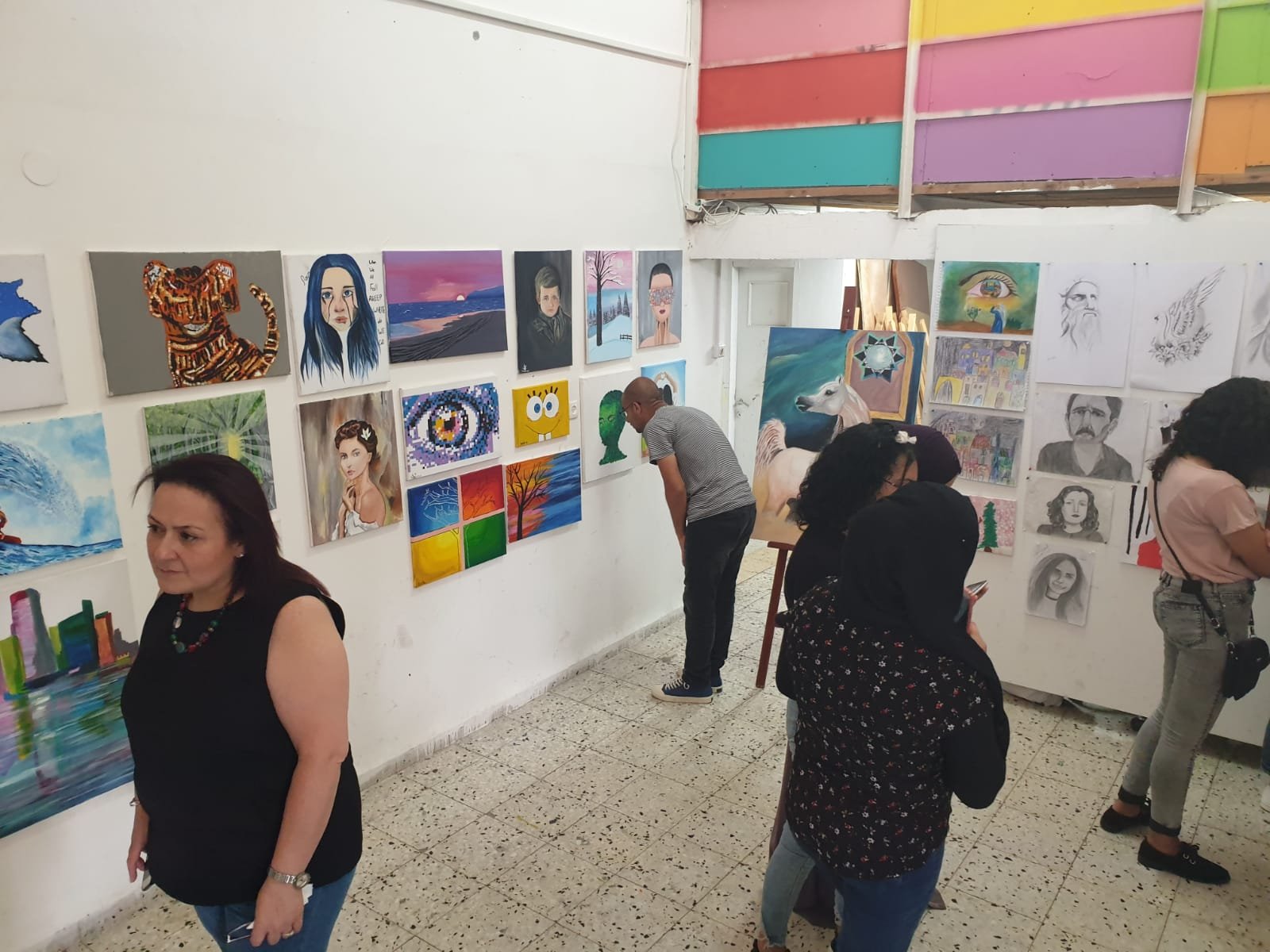 يافة الناصرة: افتتاح معرض للفن التشكيلي بمركز المرسم-20
