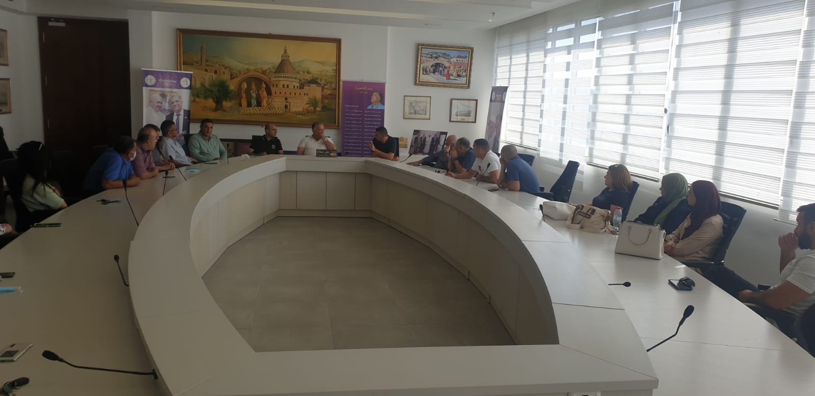 الناصرة: معلمو "عمال" ومديرها يلتقون رئيس البلدية علي سلاّم-8