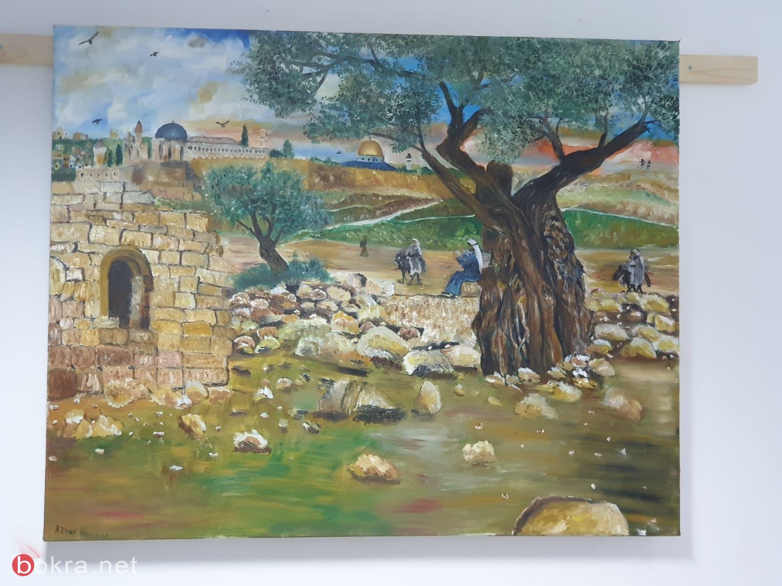  معرض رسومات لطلاب الفنان محمود بدارنة لمرشد مؤهل"ربيع بلادنا" في كلية الناصرة للفنون-1