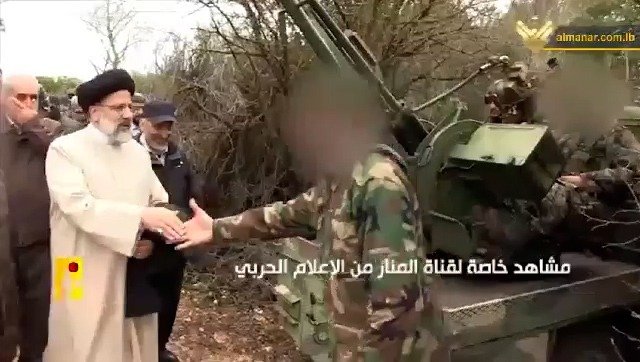 بالفيديو: "صواريخ ومدافع"... مشاهد تنشر لأول مرة لزيارة رئيسي إلى موقع لـ"حزب الله".-0