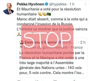 سفير فنلندا يحذف تغريدة انتقد فيها المغرب (صورة)-0
