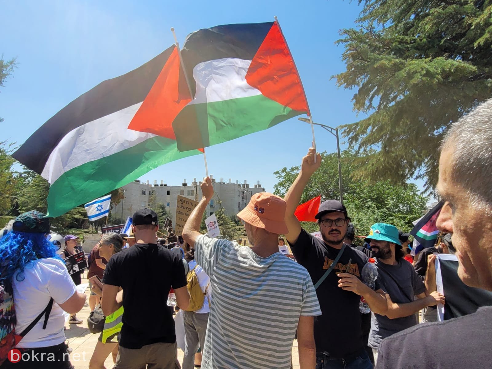 مظاهرة أمام منزل بن غفير في مستوطنة "كريات اربع"، ضد الاحتلال والفصل العنصري-10