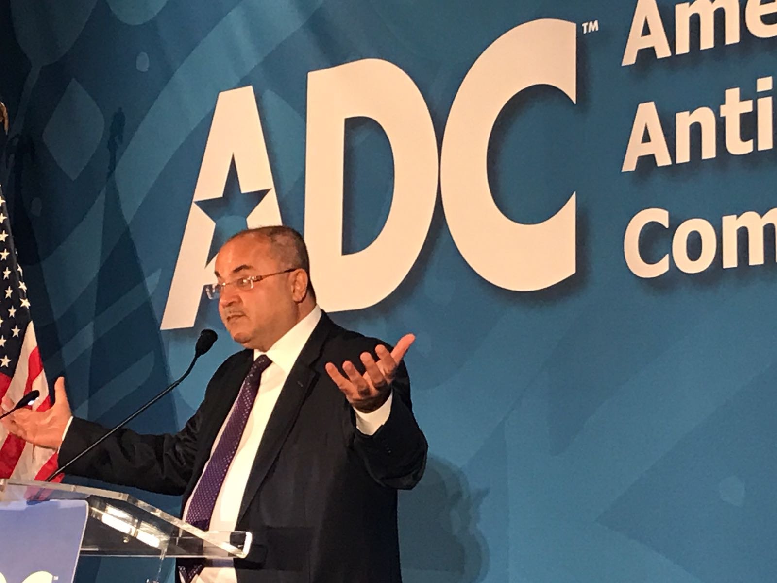 الطيبي يُلقي خطابا في واشنطن خلال مؤتمر اللجنة الأمريكية العربية لمكافحة التمييز-2