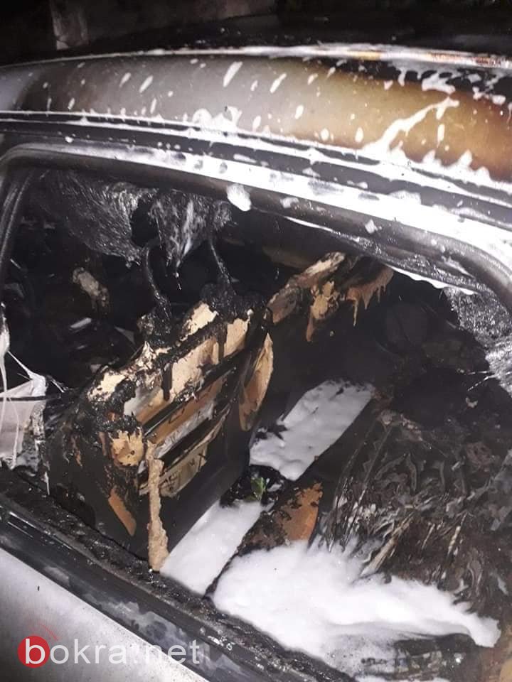 عرابة:اقتحام بيت المحامي نهاد كناعنه وحرق سيارته-4