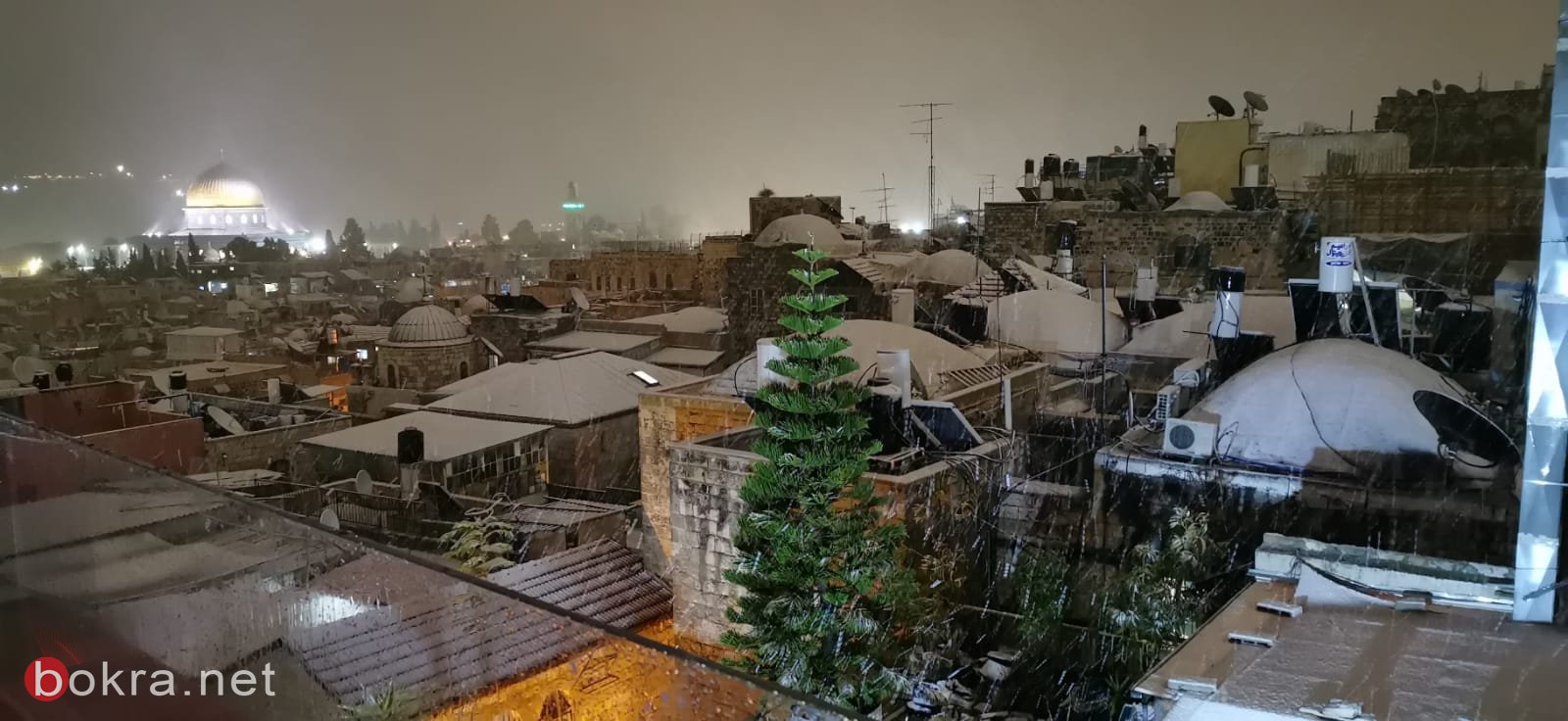 صور رائعة من القدس .. الثلوج تغطي البلدة القديمة-4