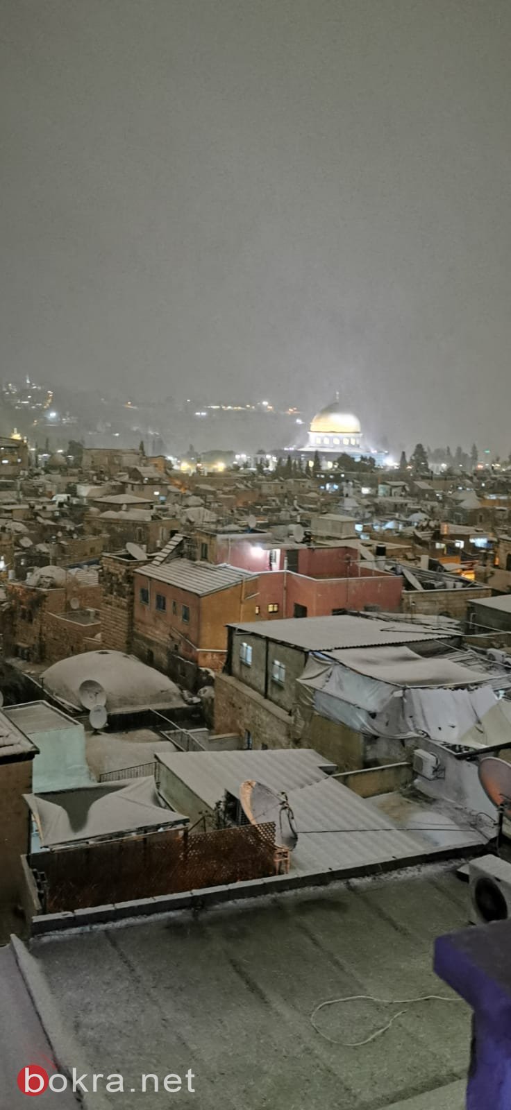 صور رائعة من القدس .. الثلوج تغطي البلدة القديمة-8