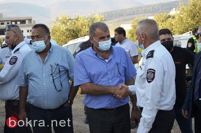 الاحتفال بوضع حجر الأساس لمحطة الإطفاء والإنقاذ في عرابة-28