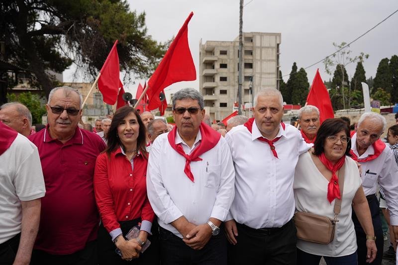 انطلاق مسيرة الأول من أيار في الناصرة  "ثمن الحرب يدفعه العمّال والفقراء"-5