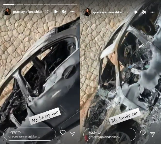 عائلة فنان لبناني شهير تنجو بأعجوبة: سيارة زوجته احترقت بالكامل.. وابنتاه كانتا بداخلها-0