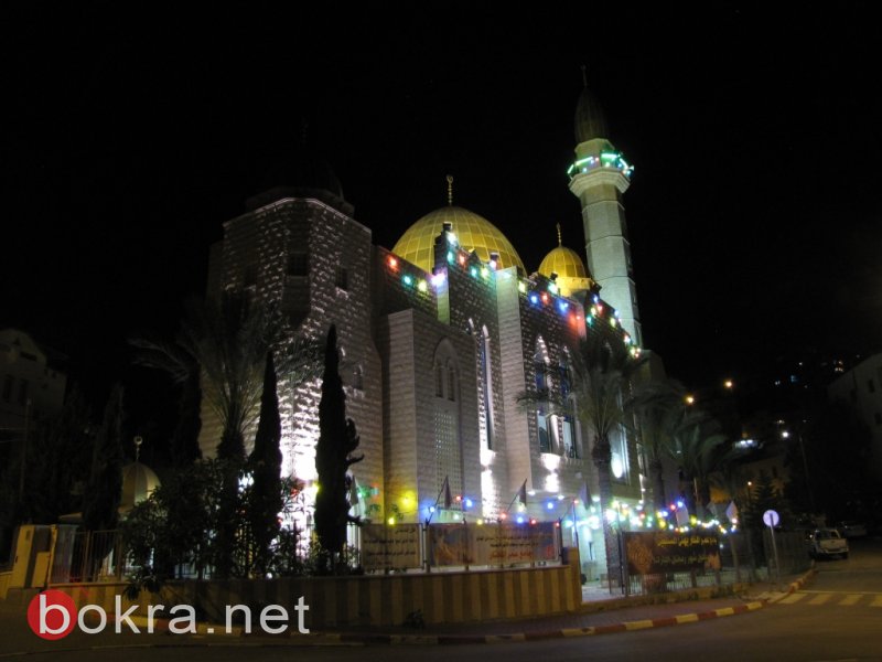 جامع عمر المختار يافة الناصرة يتزين بأول تراويح ليالي رمضان-4
