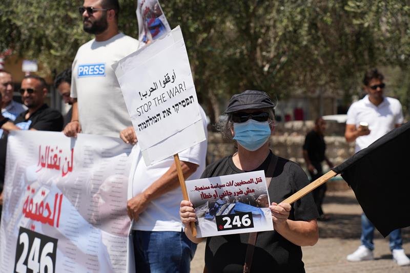 صرخة من الناصرة: لا لاغتيال الصحافيين، لا للإبادة في غزة-16