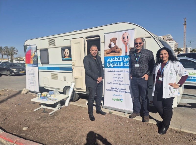 في كل مكان حيث يلزم: طواقم كلاليت في لواء الجنوب تعمل في البلدات البدوية لحماية المجتمع من فيروس الإنفلونزا-0