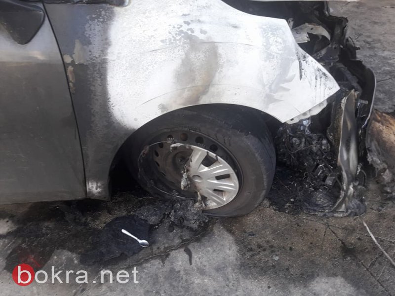 عرابة : اضرام النار بسيارة المواطن عمار دراوشة -2