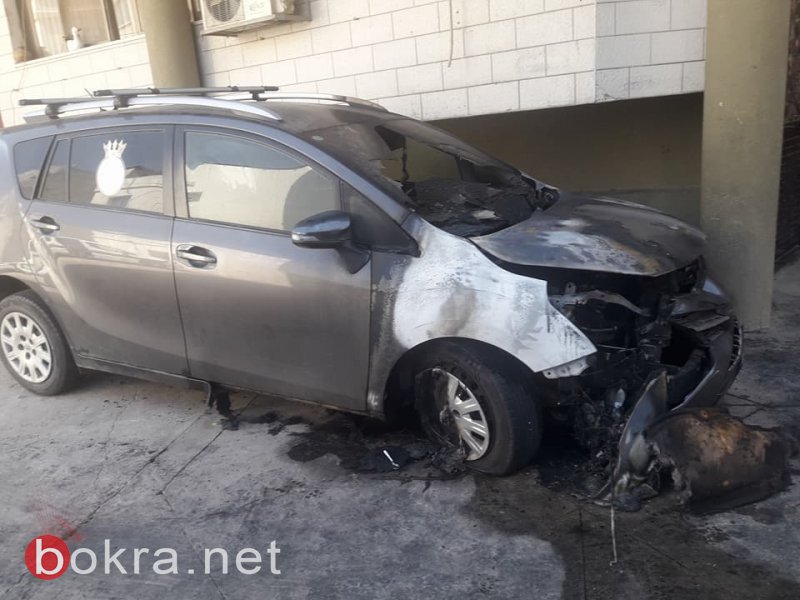 عرابة : اضرام النار بسيارة المواطن عمار دراوشة -4