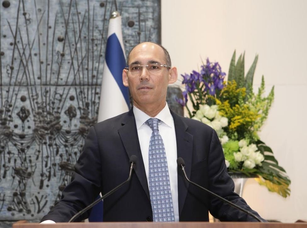 خطاب محافظ بنك إسرائيل الجديد، بروفيسور امير يرون، في حفل تعيينه للمنصب الذي أقيم في بيت رئيس الدولة-3