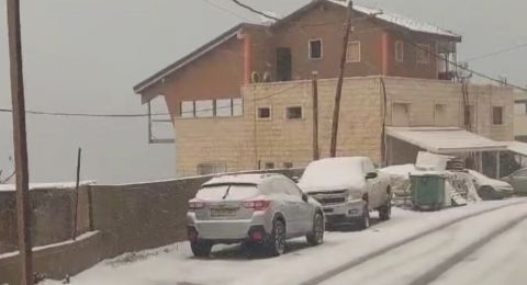 استمرار المنخفض الجوي .. رياح شديدة وثلوج في الجولان