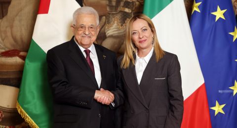 عباس يبحث مع رئيسة وزراء إيطاليا سبل تعزيز العلاقات ودعم حل الدولتين