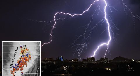 829 كم في 7 ثوان!.. صاعقة برق خارقة تحطم الأرقام القياسية