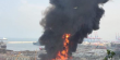 بعد شهر من كارثة الانفجار .. حريق كبير في مرفأ بيروت