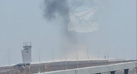 إصابة عاملين بسقوط مسيّرة حوثية في مطار رامون قرب ايلات