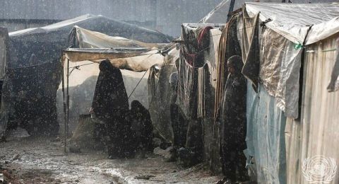 الأونروا: تداعيات كارثية للمنخفض الجوى على النازحين فى قطاع غزة