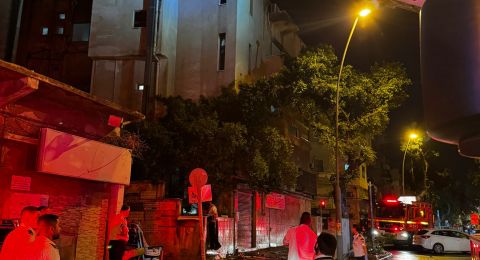 إصابة شخصين في حريق على سطح بناية سكنية بحيفا