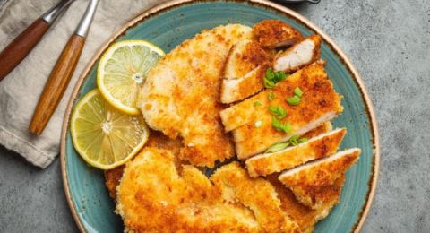 صدور دجاج كريسبي مقرمشة وصحية