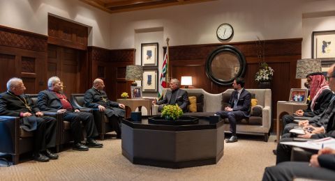 الملك عبدﷲ يؤكد دعم الوجود المسيحي في القدس ورفض المساس بحرية العبادة