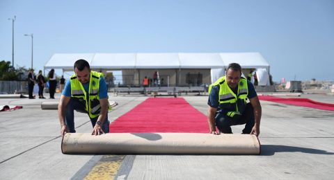 بسجادة حمراء..إسرائيل تستعد لاستقبال الرئيس الأمريكي ترامب في مطار بن غوريون