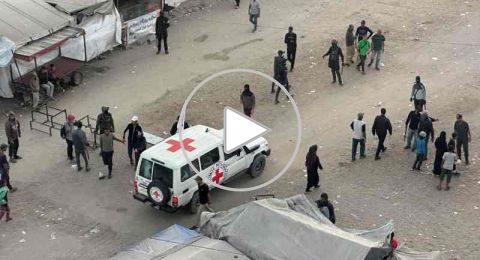 وصول حافلات الاسرى الفلسطينيين المحررين الى رام الله