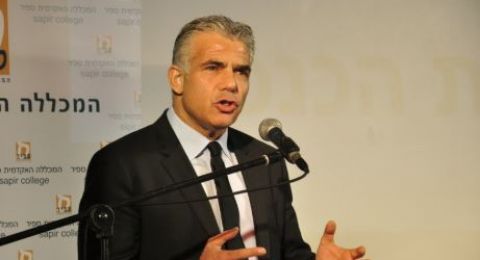 لبيد ينتقد العملية العسكرية في غزة لغياب الأهداف السياسية