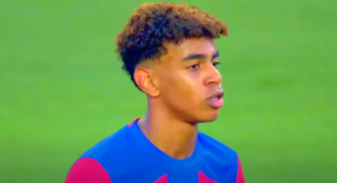 رد فعل لامين جمال بعد أهداف برشلونة أمام فالنسيالا