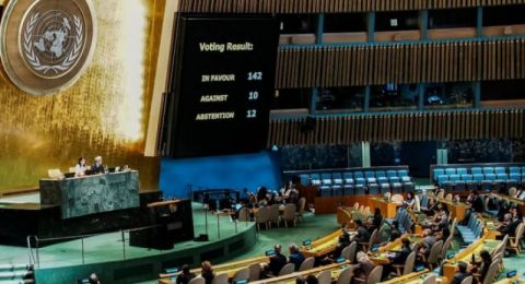 حل الدولتين.. 10 ضد و12 امتنعت و29 تغيبت بينها تونس والعراق