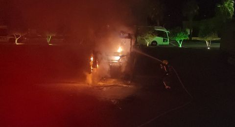 المغار: حريق كبير يلتهم شاحنات ورافعات ثقيلة