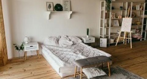 ديكورات باللون الأخضر في غرف النوم