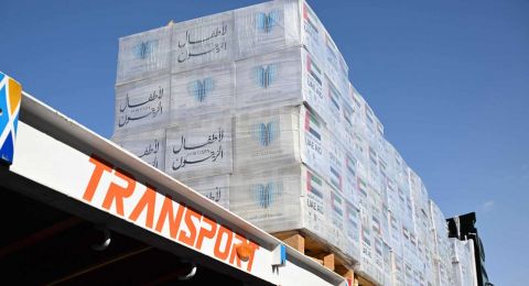 قافلة المساعدات الإماراتية رقم 244 تدخل غزة ضمن مبادرة 