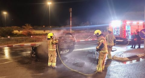 مصرع شخص داخل مركبة انقلبت واحترقت قرب مفرق الرملة جنوب