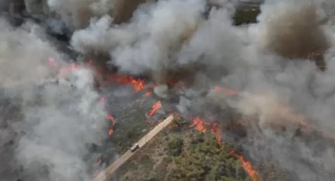 حرائق واسعة في ريف اللاذقية والدفاع المدني يعمل على احتوائها