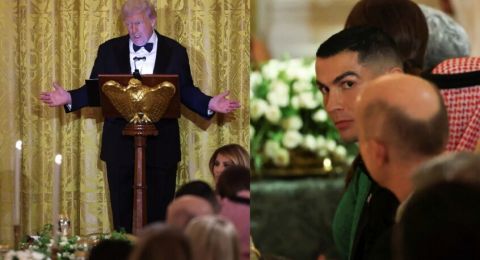 رونالدو يجذب عدسات الإعلام خلال لقاء ترامب وبن سلمان ورسالة خاصة من الرئيس الأمريكي للـ