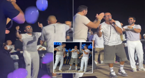 بالفيديو:أحمد حلمي وعمرو يوسف يفاجئان عمرو دياب على المسرح