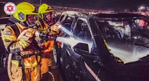 عرابة – حريق كبير في معرض لبيع السيارات