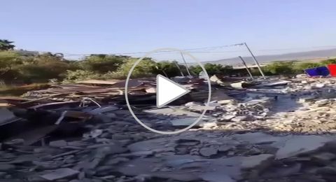 هدم مقهى في بيت سيرا غرب رام الله