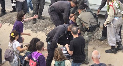 الشرطة تقمع مظاهرة قرب حدود غزة وتعتقل ألون-لي غرين وعددًا من النشطاء