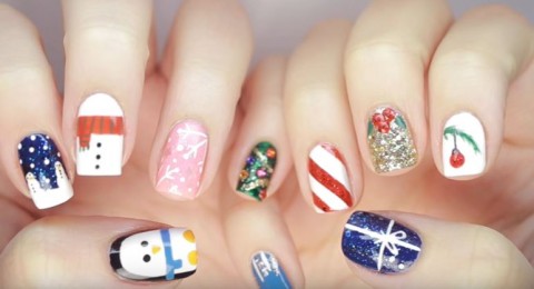 10 رسومات أظافر بسيطة للكريسماس