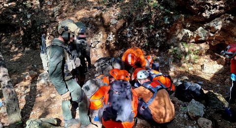 إنقاذ شاب في الكرمل بعد سقوطه باستخدام مروحية سلاح الجو